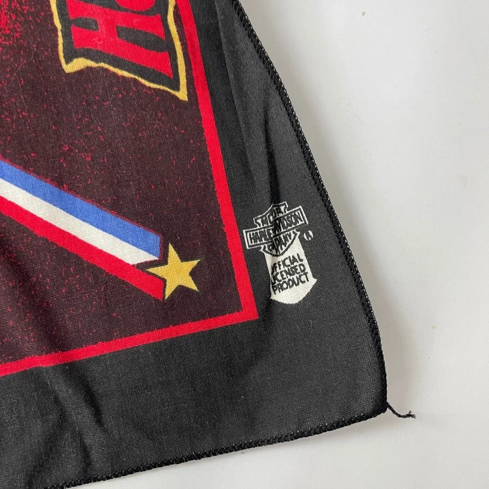 Vintage Harley Davidson Bandana Armed and Ready Eagle Biker Scarf USA Made
